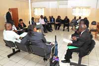 Break out syndicate sessions with compliance officers of DNFIs during a seminar orgarnised by SCUML at the EFCC Academy, Karu, Abuja.