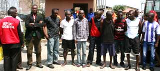 A Cross Session Of Oil Bunkering Suspects That Were Handed To EFCC By The Nigerian Navy